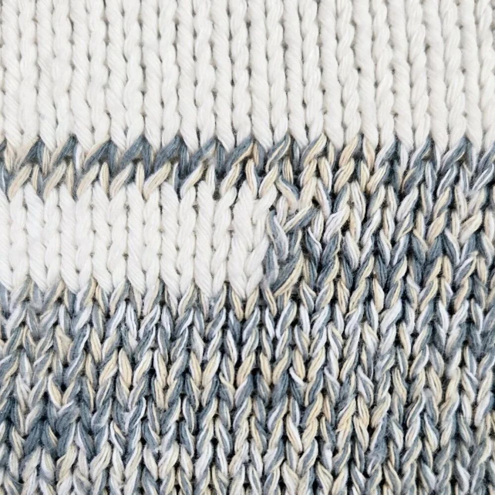 J. Jill Pure Jill Ivory Marled Stripe Raglan Sleeve Scoop Neck Sweater Boho - Picture 5 of 8